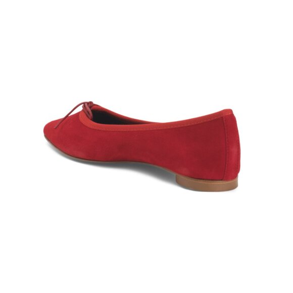 NUR ITALY Red Made In Italy Suede Isabella Flats - Picture 2 of 2